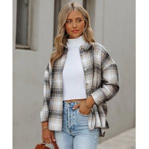 Neutral Plaid Shacket